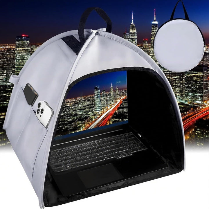 Skanto | Laptop Solskjerm – Sammenleggbar Anti-blendings Personvernstelt for 13–16" Enheter – Travory