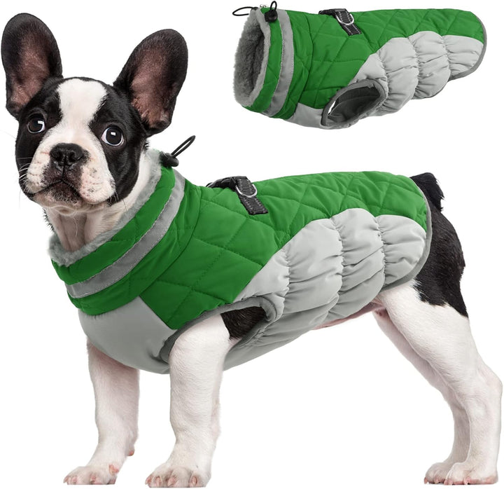 Skanto | SafeWalk Vintersele Jakke – Vanntett hundejakke med refleks og fleeceforing