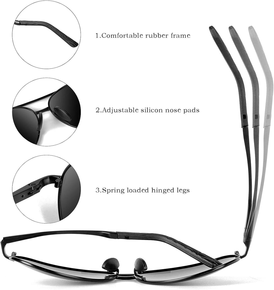 Premium Polarized Aviator Sunglasses - Joey | Skanto
