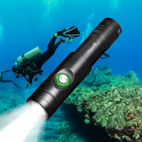 Skanto | Odepro Wd12 Dykkelykt - 980 Lumen Kompakt Scuba Dykk Backup Lys Med 3 Moduser, Ip68 Vanntett Nedsenkbar Lommelykt, Undervann Snorkling Lommelykt Med Trykknapp (Svart)