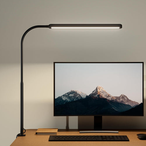 Skanto | Superdanny Led Skrivebordslampe, Øyevennlig, 360° Gåsehalssving, Berøringskontroll, 3 Lysfarger,