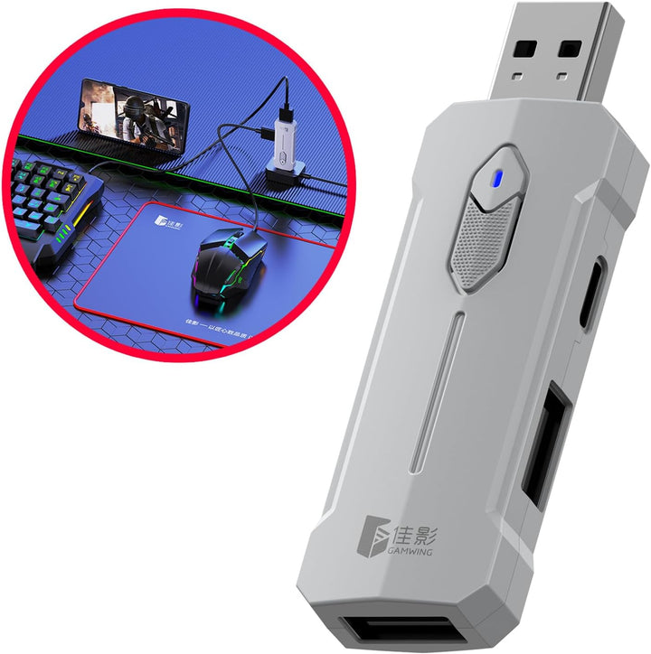 Skanto | RGB Gaming Tastatur og Mus Combo – Ergonomisk Kontroller Adapter Sett – Zyvorn