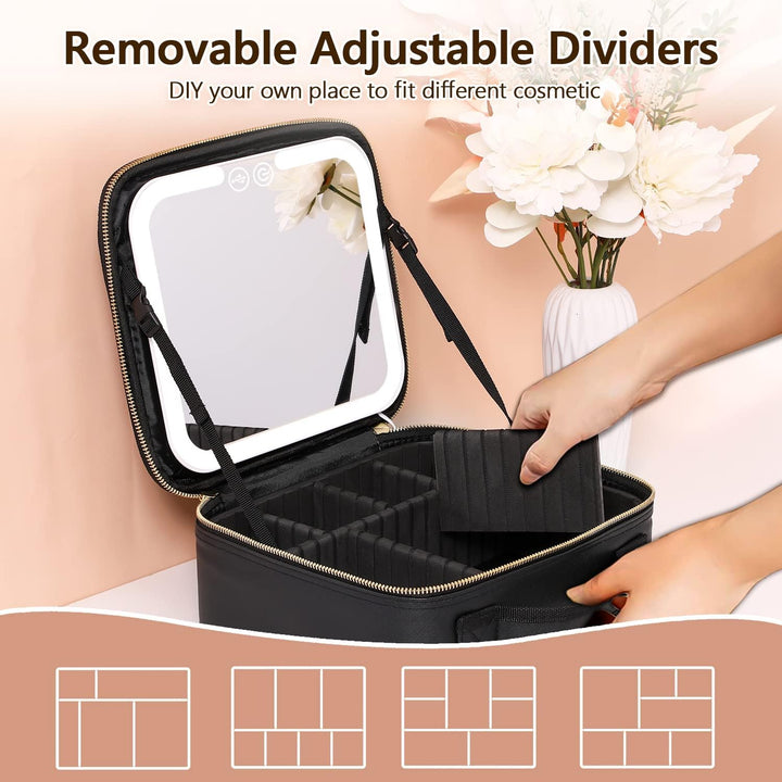 Luksus Makeup Organizer med Belyst Speil Skanto