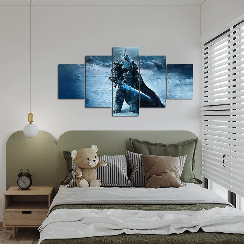 5-delt Lich King lerret veggkunst maleri | Skanto