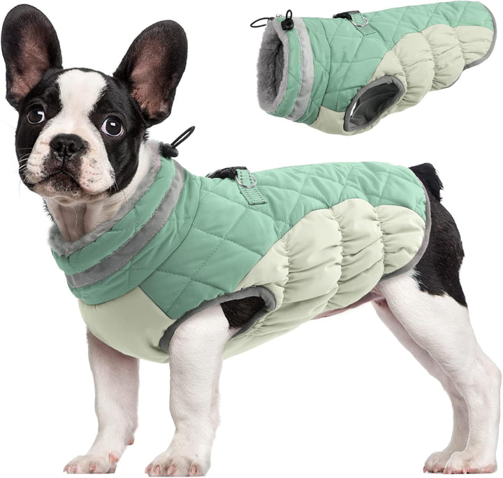 Skanto | SafeWalk Vintersele Jakke – Vanntett hundejakke med refleks og fleeceforing