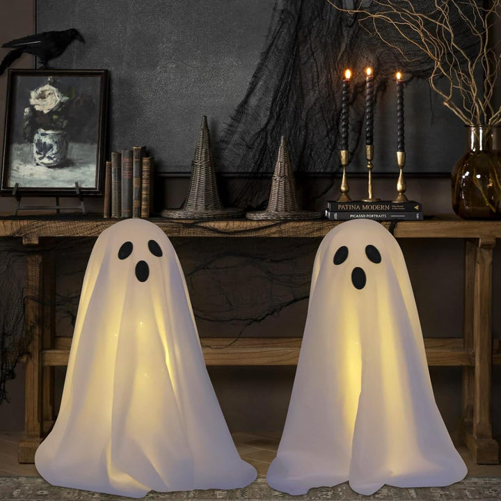 SKUMLE GHOST HALLOWEEN DEKOR - LYSKJEDER BATTERIDREVET Skanto