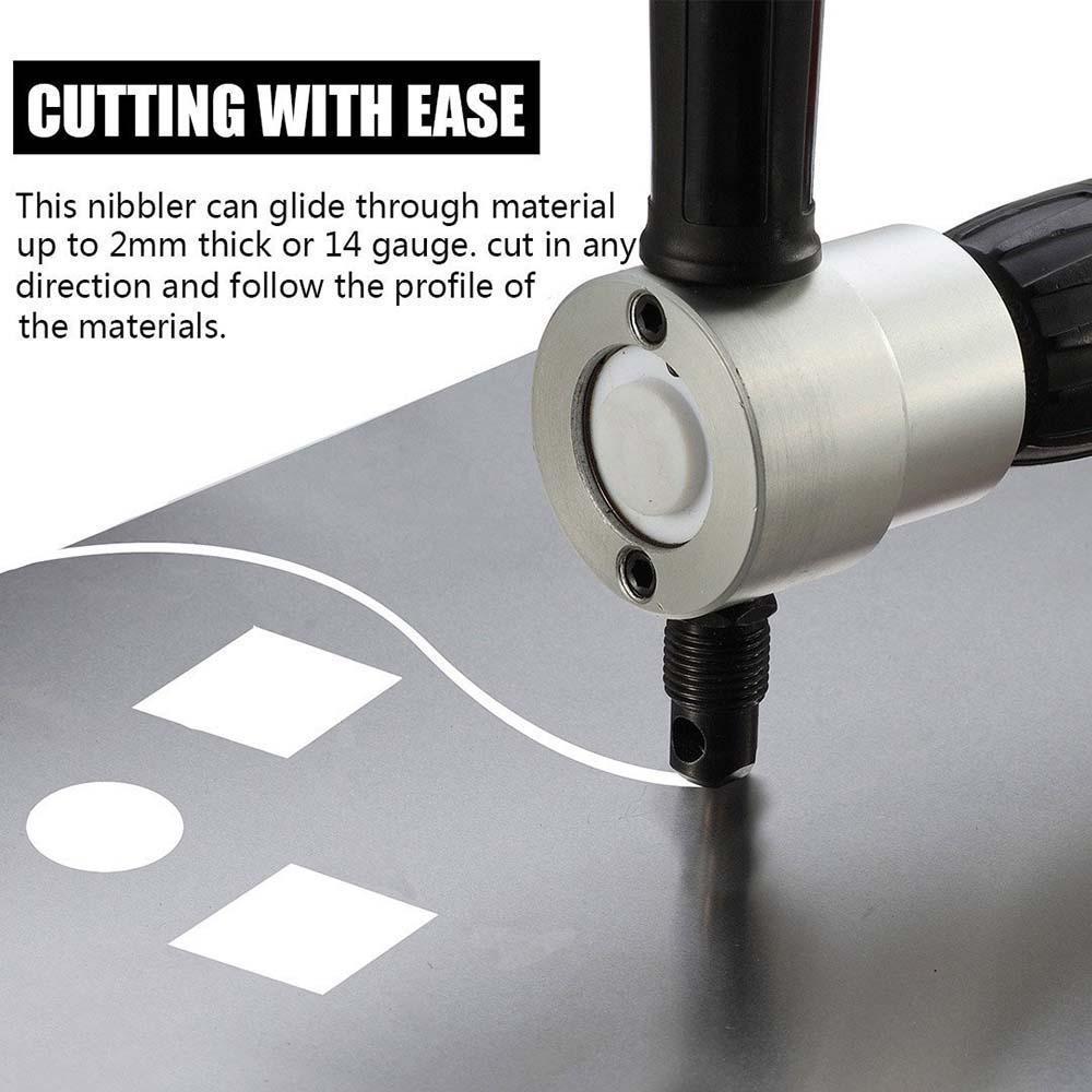 Skanto | Nibbler Cutter Drill Attachment Dobbel Hode Metallplate