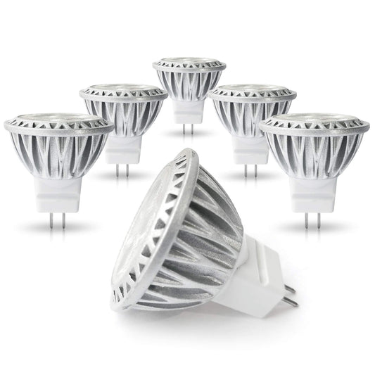 Norvo | Alide Mr11 Gu4 Led Lyspærer 3000K Varm Hvit 3W, 6 Pakke Lav Volt Spotlights For Utendørs