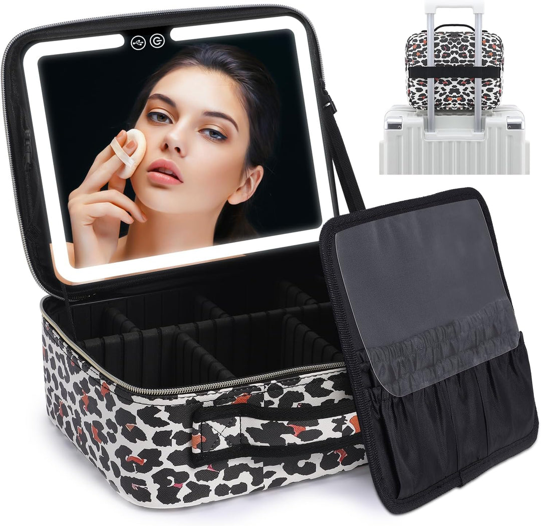 Luksus Makeup Organizer med Belyst Speil Skanto