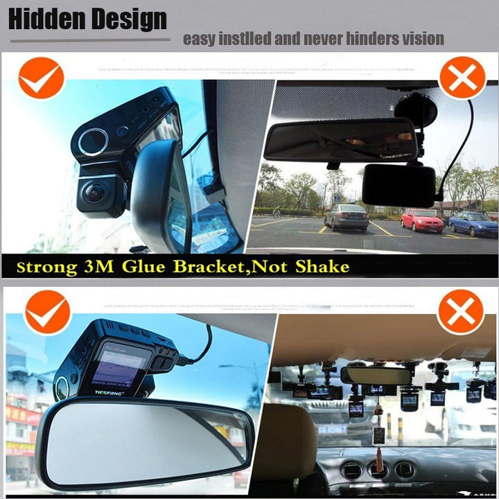 Skanto | WiFi Skjult Dash Cam 1080P med 170° Vidvinkel og G-Sensor