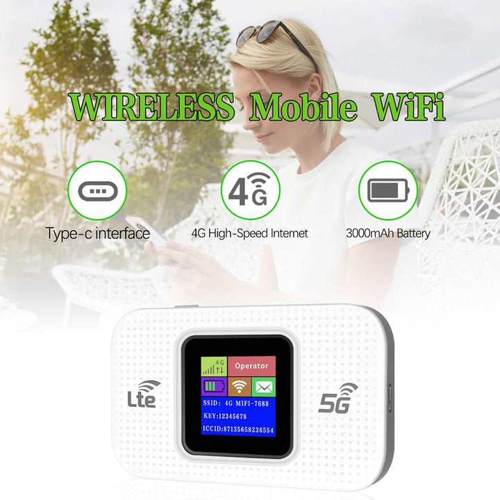 Skanto | 4G LTE USB WiFi Hotspot Modem med 300Mbps hastighet og 3000mAh batteri – Netvora