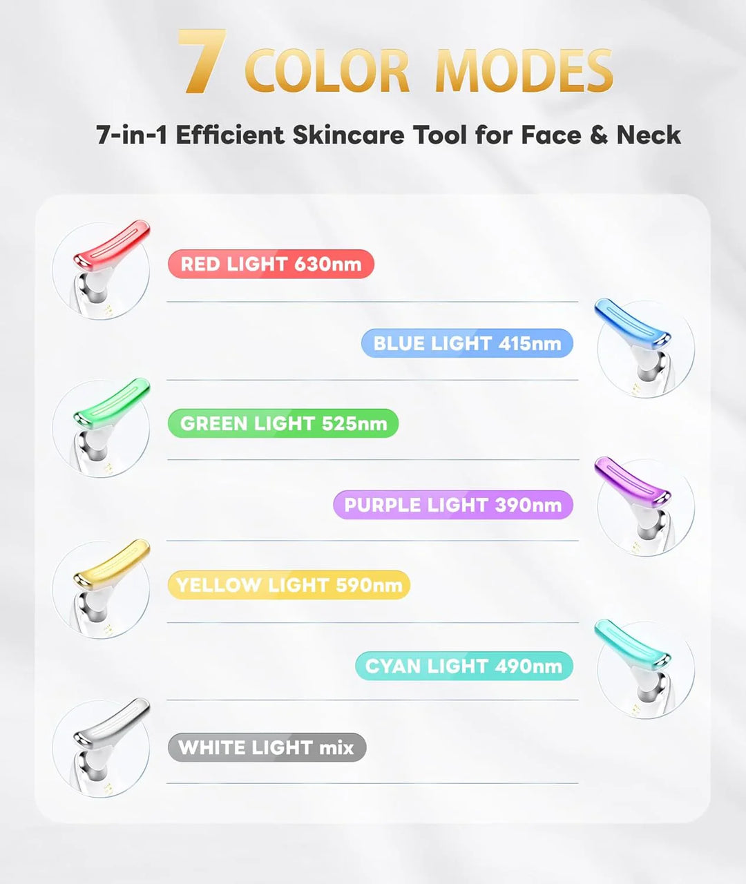 Skanto | RadiantGlow 7-farge LED ansiktsmaske