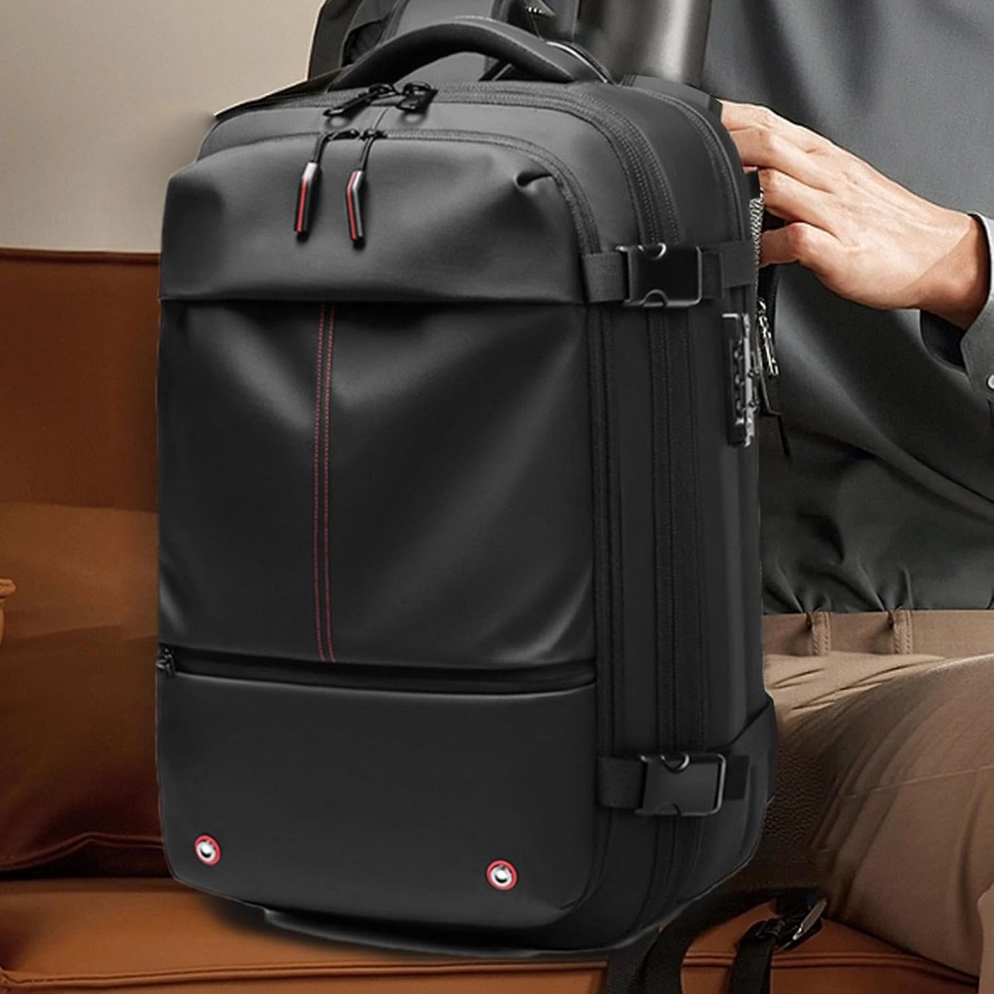 Norvo | 17" Laptop Ryggsekk med Vakuumkompresjon Lettvekts og Romslig