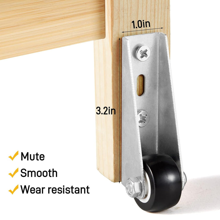 Lavprofil side-mount hjul for møbel Skanto