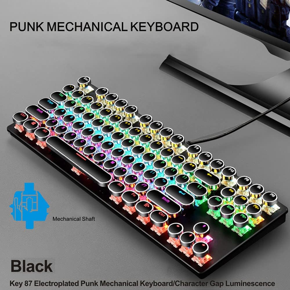 Skanto | 87-Tast Mekanisk Gaming Tastatur RGB Bakgrunnsbelyst Blå Bryter