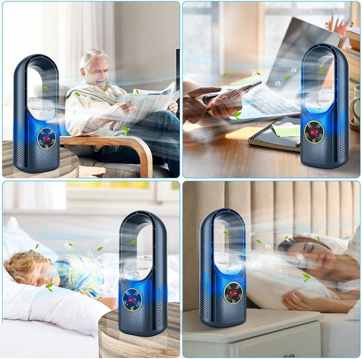 Skanto | Bladeless Portable Air Conditioner | Ultra-Stille, Ergonomisk Design & Ideell for Hjem- og Kontorbruk
