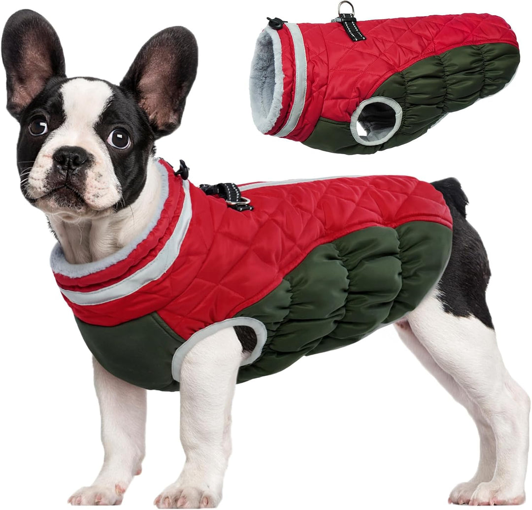 Skanto | SafeWalk Vintersele Jakke – Vanntett hundejakke med refleks og fleeceforing