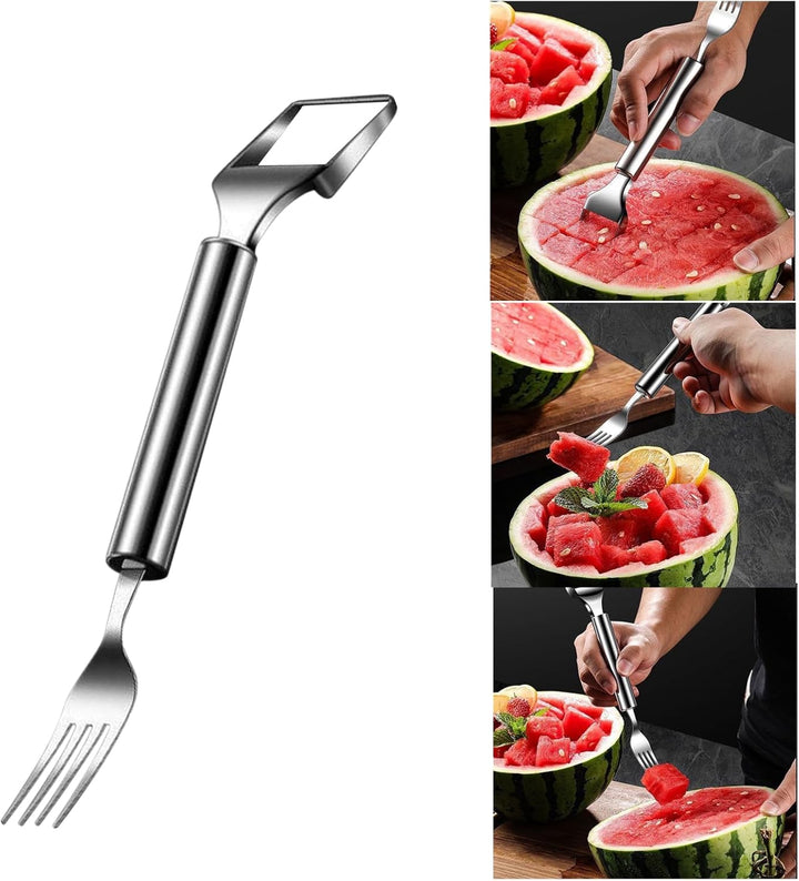 Skanto | Woyuosn 2-i-1 Rustfritt Stål Watermelon Gaffel Cutter