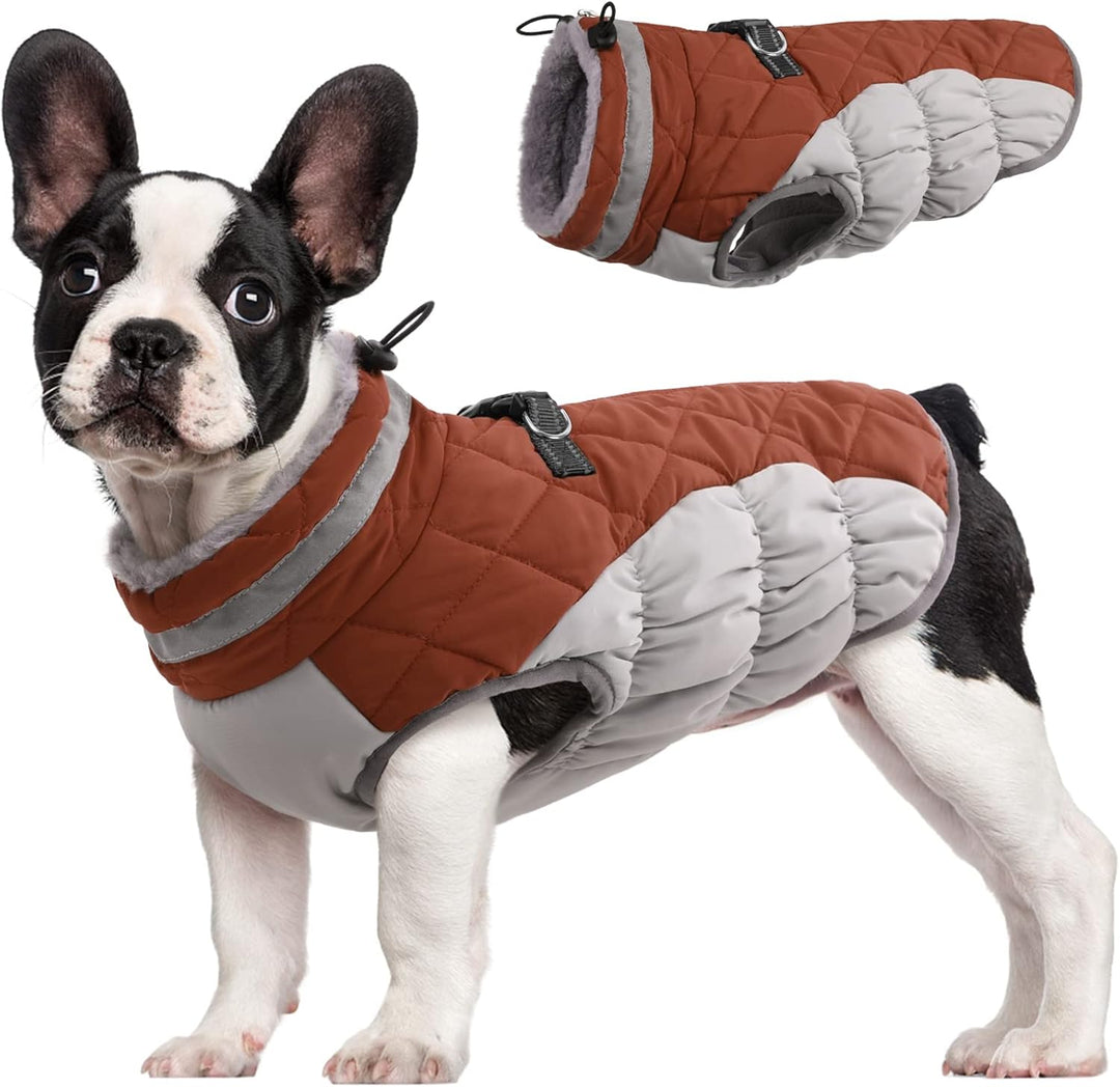Skanto | SafeWalk Vintersele Jakke – Vanntett hundejakke med refleks og fleeceforing