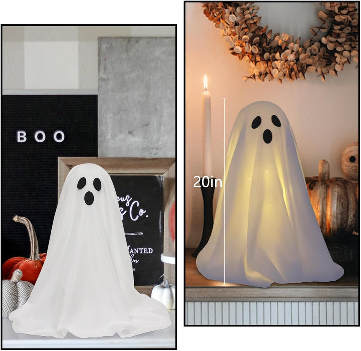 SKUMLE GHOST HALLOWEEN DEKOR - LYSKJEDER BATTERIDREVET Skanto