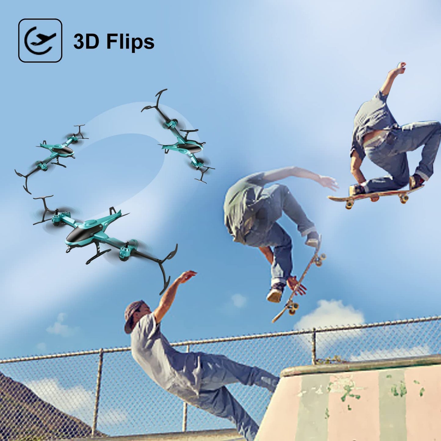 Norvo | RC Helikopter Drone med 1080P HD Kamera for Barn Voksne