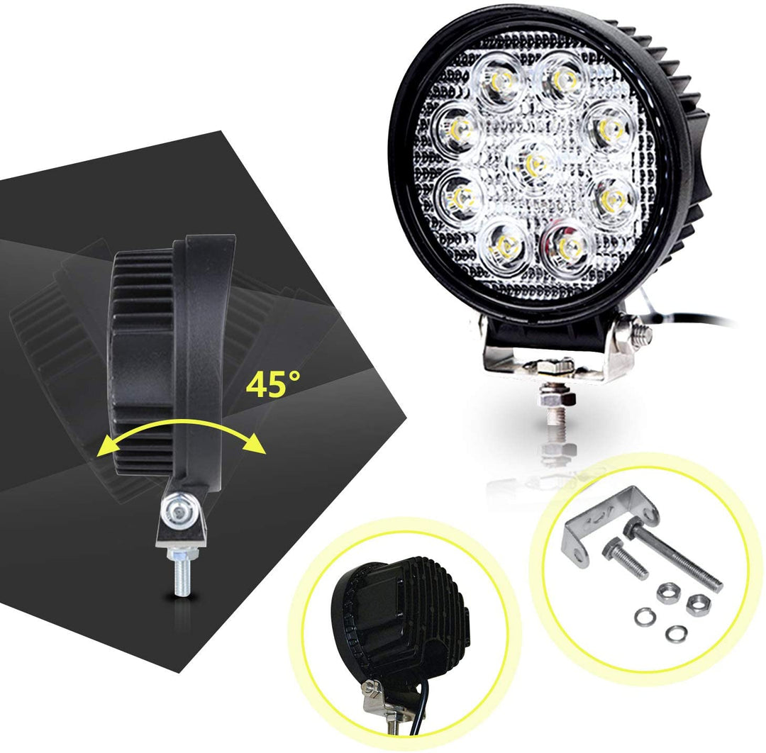 LED Arbeidslys 6X 27W Spotlight | Skanto