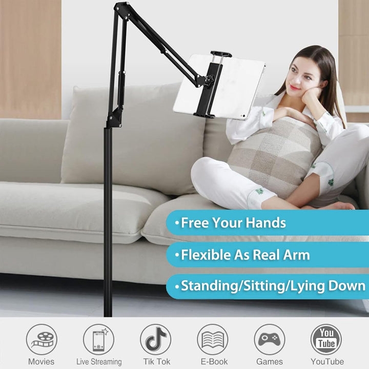 Skanto | Justerbar 360° Telefon- og Nettbrett Gulvstativ – Movira