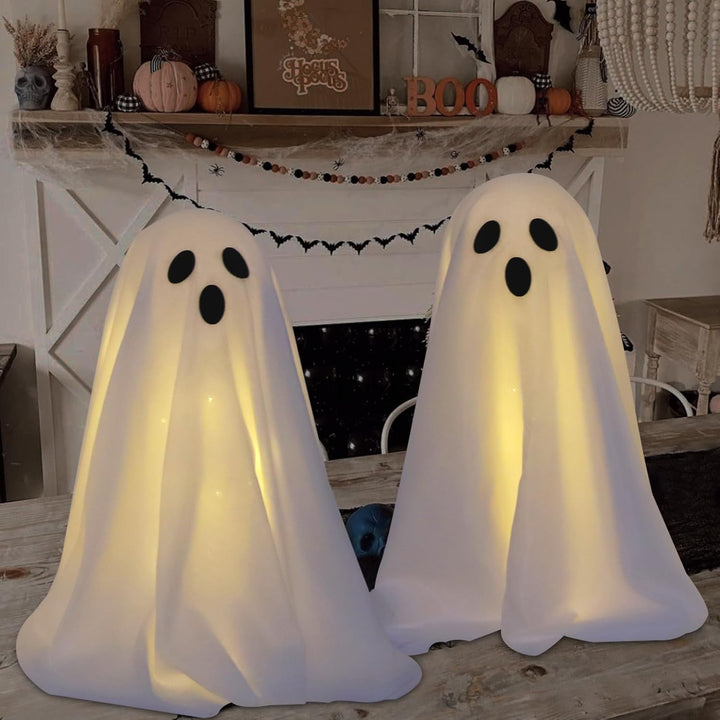 SKUMLE GHOST HALLOWEEN DEKOR - LYSKJEDER BATTERIDREVET Skanto