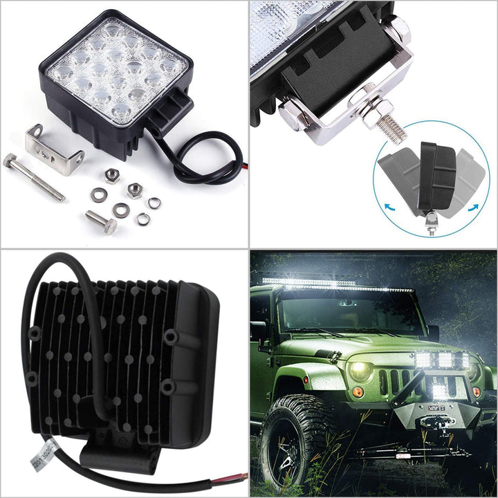 LED Arbeidslys 48W IP67 Ryggelys 2X-10X | Skanto