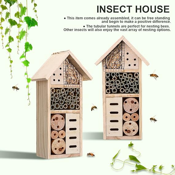 Skanto | Insekt hus laget av tre – Biene og insekt vennlig habitat for hage og terrasse