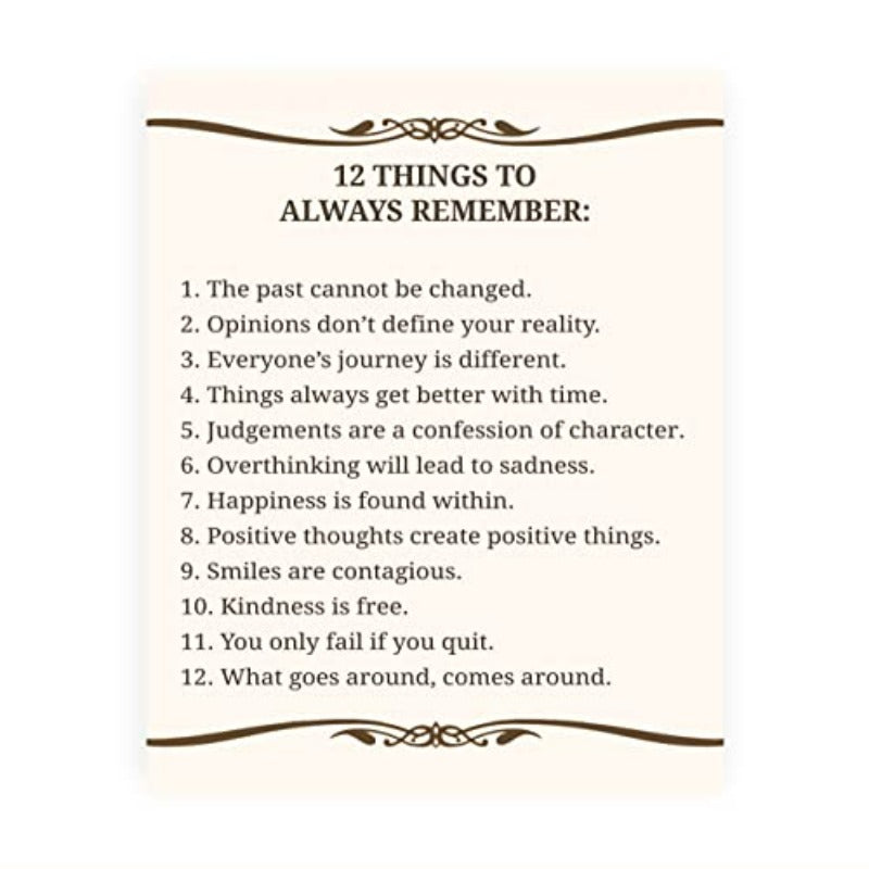 "12 Things to Always Remember" Poster | Skanto