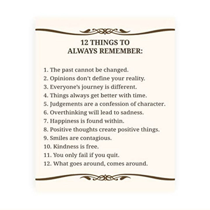 "12 Things to Always Remember" Poster | Skanto
