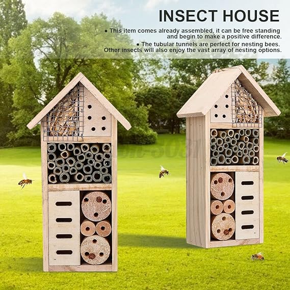 Skanto | Insekt hus laget av tre – Biene og insekt vennlig habitat for hage og terrasse