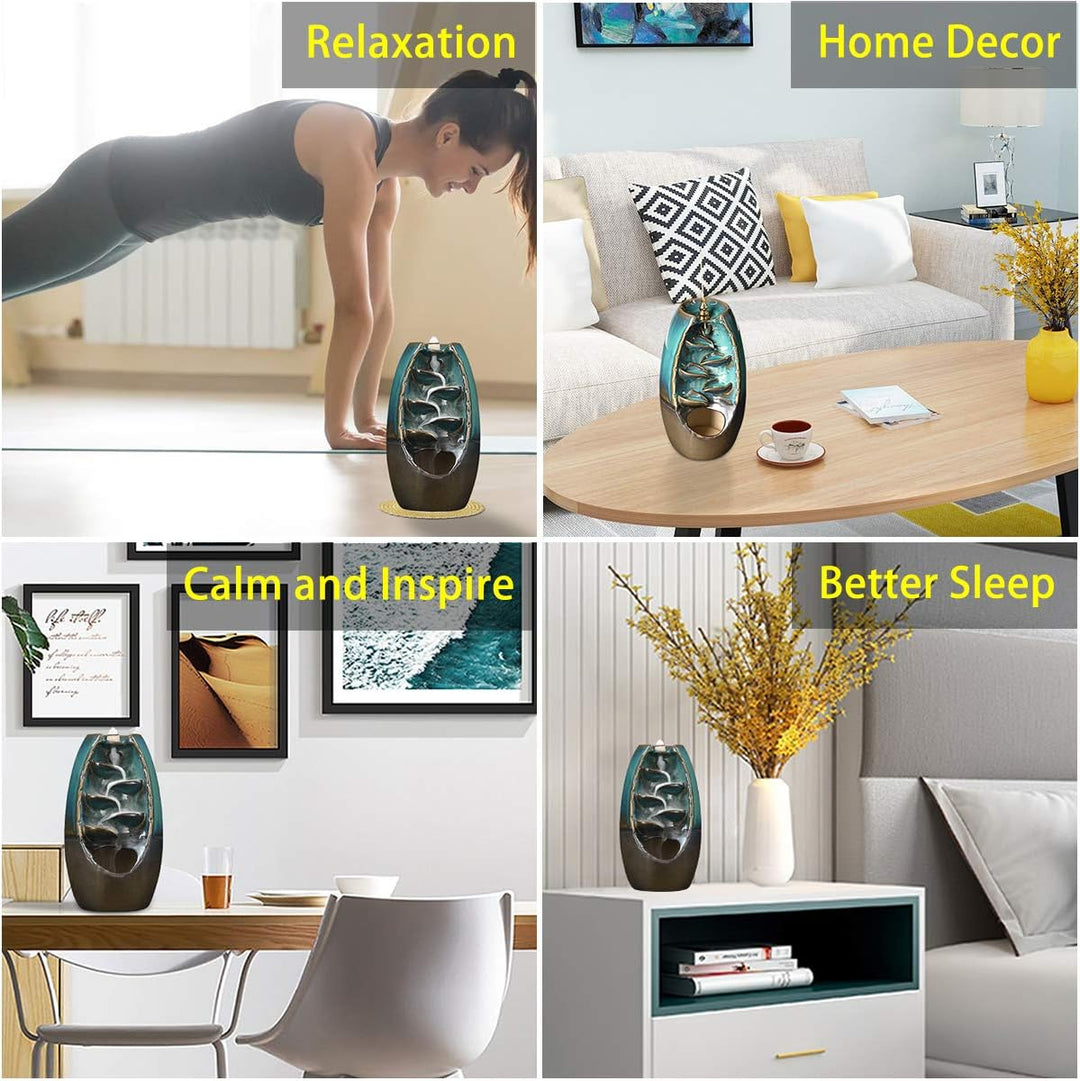 Mountain Incense Holder + GRATIS 7 Autentiske Kegler av Naturlige Dufter Skanto