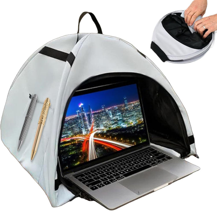 Skanto | Laptop Solskjerm – Sammenleggbar Anti-blendings Personvernstelt for 13–16" Enheter – Travory