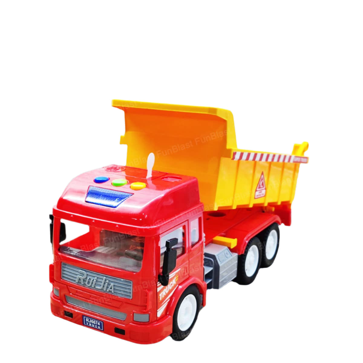 Norvo | KrachtTruck | Robust lek moro - Friksjonsdreven tippelastebil med lys og lyd for barn