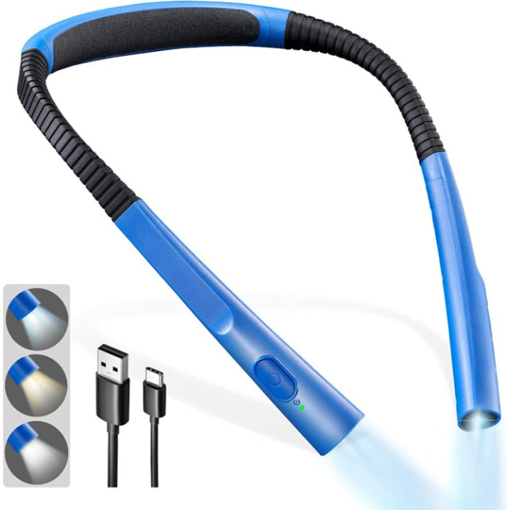 LED-leselampe, egnet for lesing og opplesing, 3 farger, 6 lysalternativer, fleksibel arm, bærbar, holdebar, perfekt for lesing, lesing, camping, reparasjon