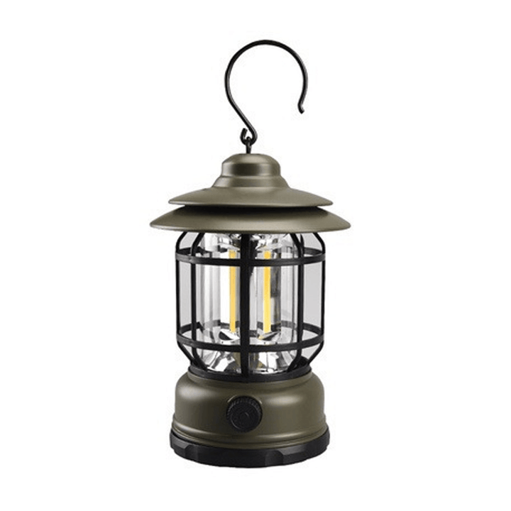 Portae Retro-Campinglampe - VintageGlow, LED-Campinglampe for utendørs, hage og eventyr