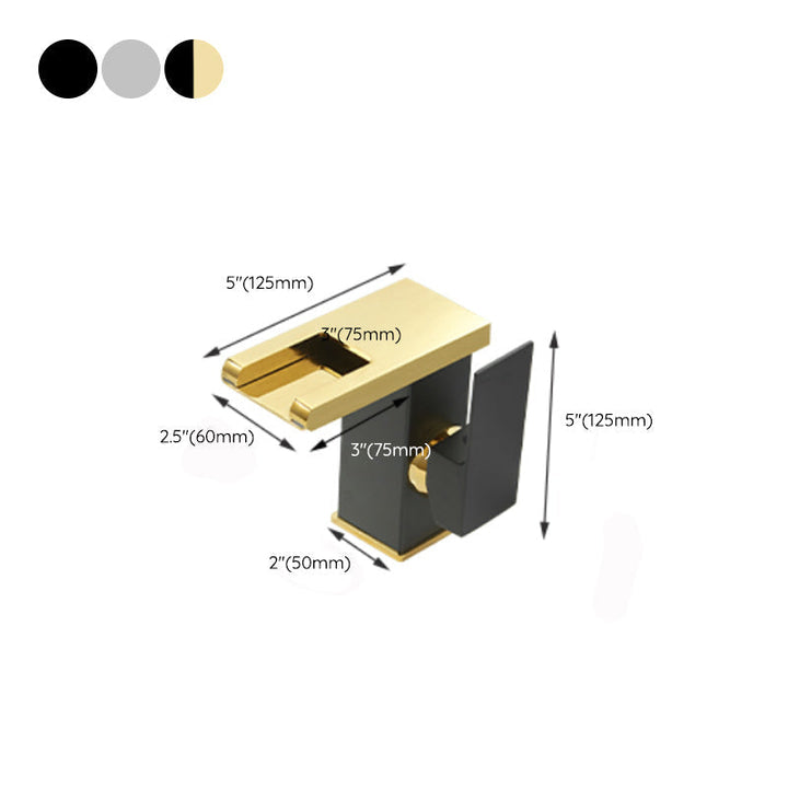 Skanto | Moderne vannfall tut baderom vask med LED messing baderom vask