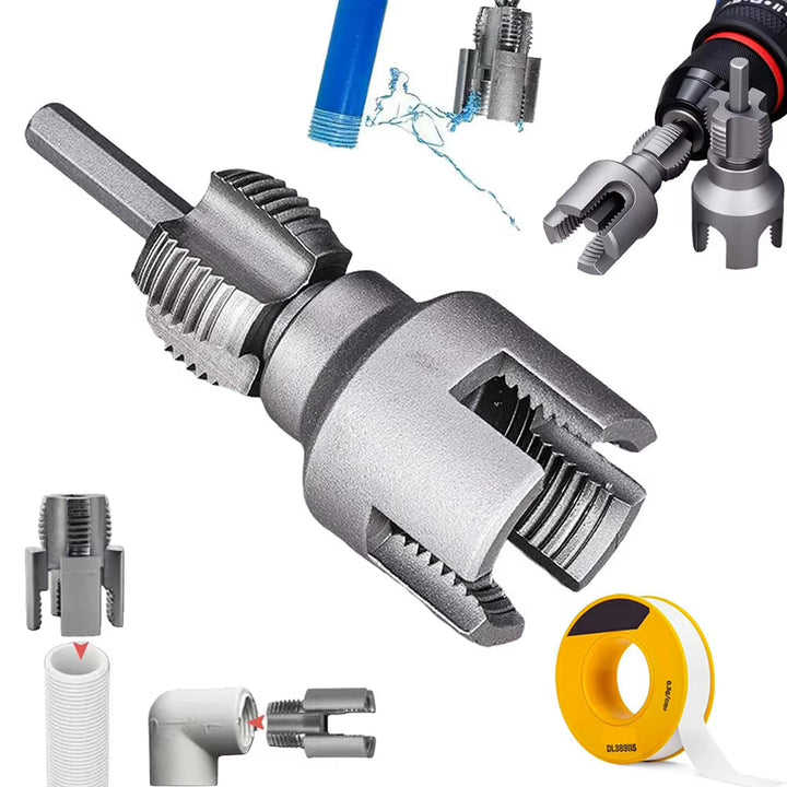 Skanto | Pipe Thread Reamer & Edge Cutter Drill Attachment Tool