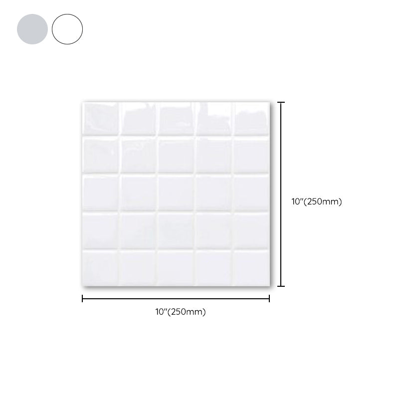 Skanto | Hvit Mosaic Peel & Stick Flis Vanntett Kjøkken Backsplash Tapet