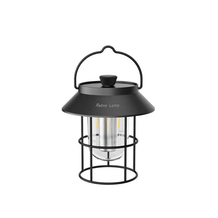 Skanto | LED Camping Lantern i Retro Design – Bærbar Lampe for Innendørs og Utendørs