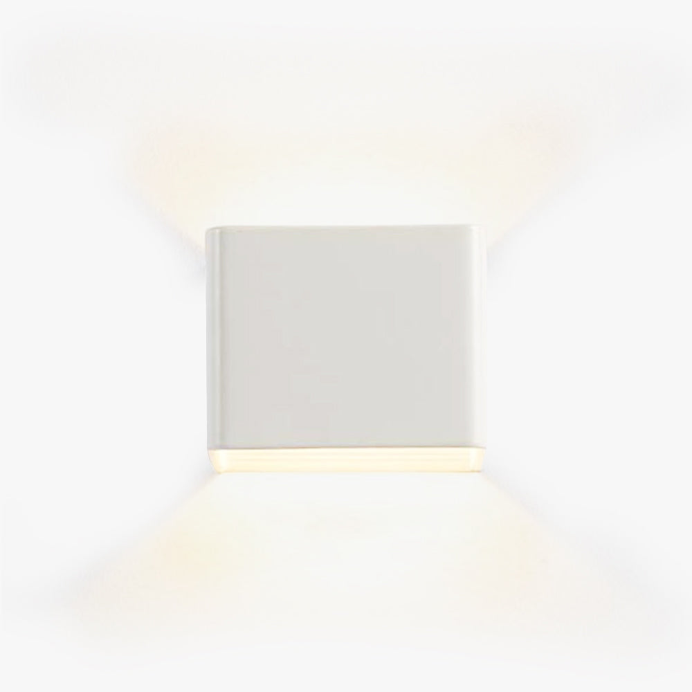 LumiBox - Firkantet LED Vegglampe | Modern Design i Svart, Hvit og Grønn for Soverom og Stue | Skanto