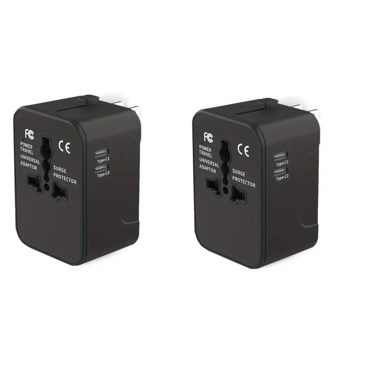 Universell reiseadapter med doble USB-porter | Skanto