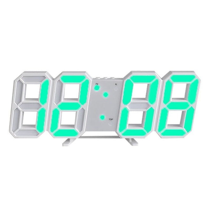 ClariTime 3D LED Veggklokke — Gjenkjenn din stressfrie tid i strålende klarhet når som helst | Skanto