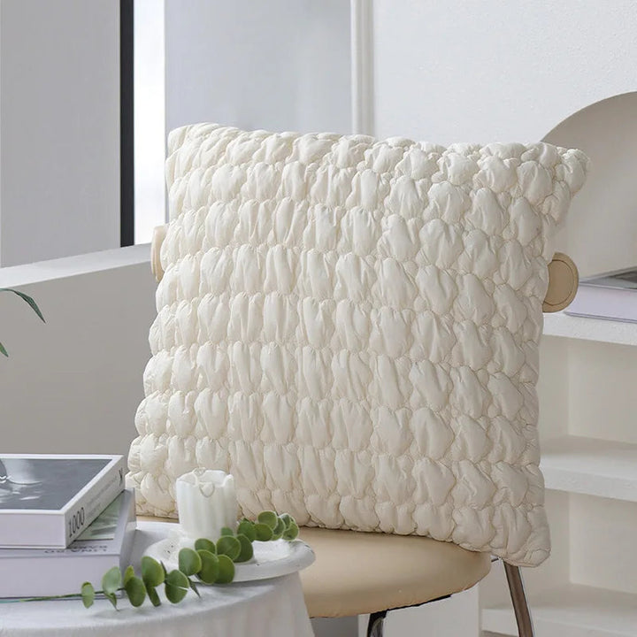 Skanto | Lett luksus kremgrønn putetrekk 45x45cm – Dekorativ jacquard putetrekk