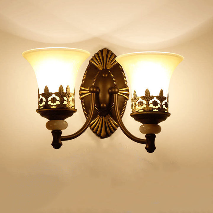 Skanto | Vintage To Skjermet Vegglampe