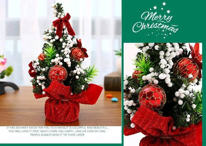Skanto | Julepynt Tre 20cm Mini Juledekorasjon Tre Julaften Mall Dekorasjon Skrivebord Pynt Lite Tre