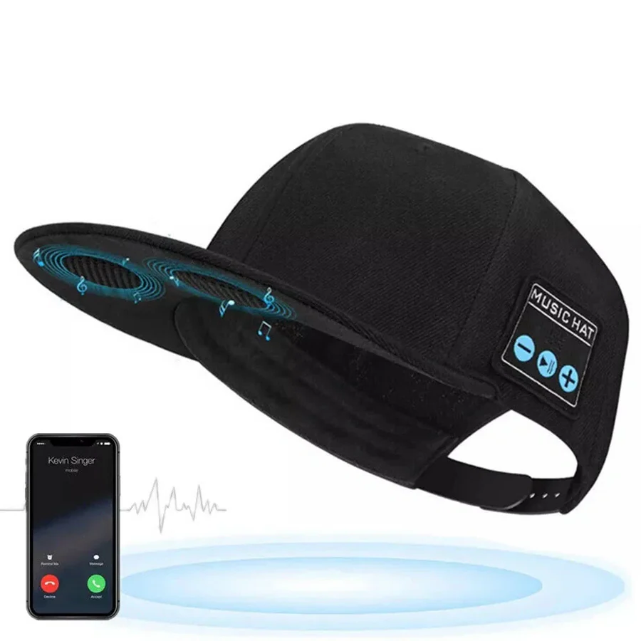Skanto | Bluetooth Høyttaler Baseball Cap – Trådløs, Vanntett og Stilig