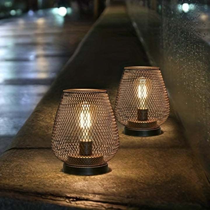 Skanto | RusticMesh Bordlampe Sett – Industriell Stil og Atmosfærisk Belysning